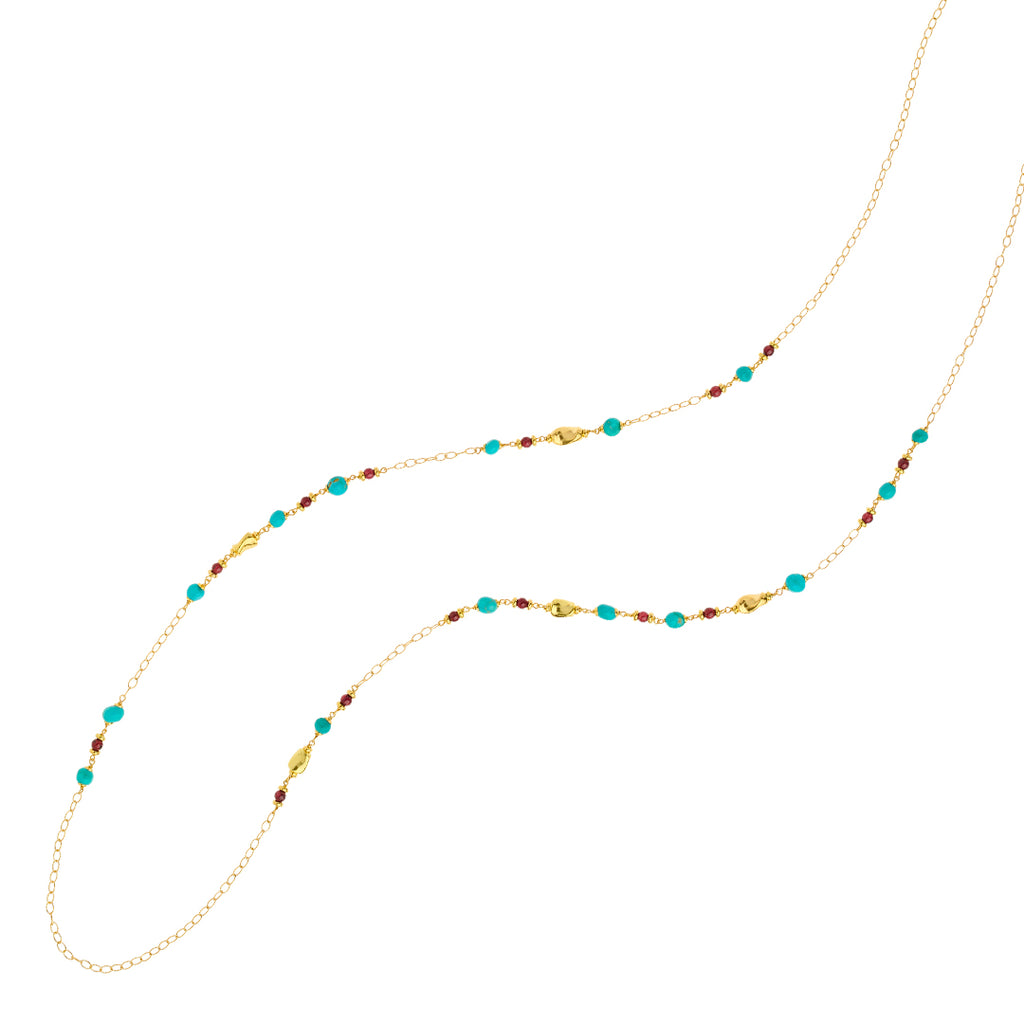 Collana Turquoise & Garnet