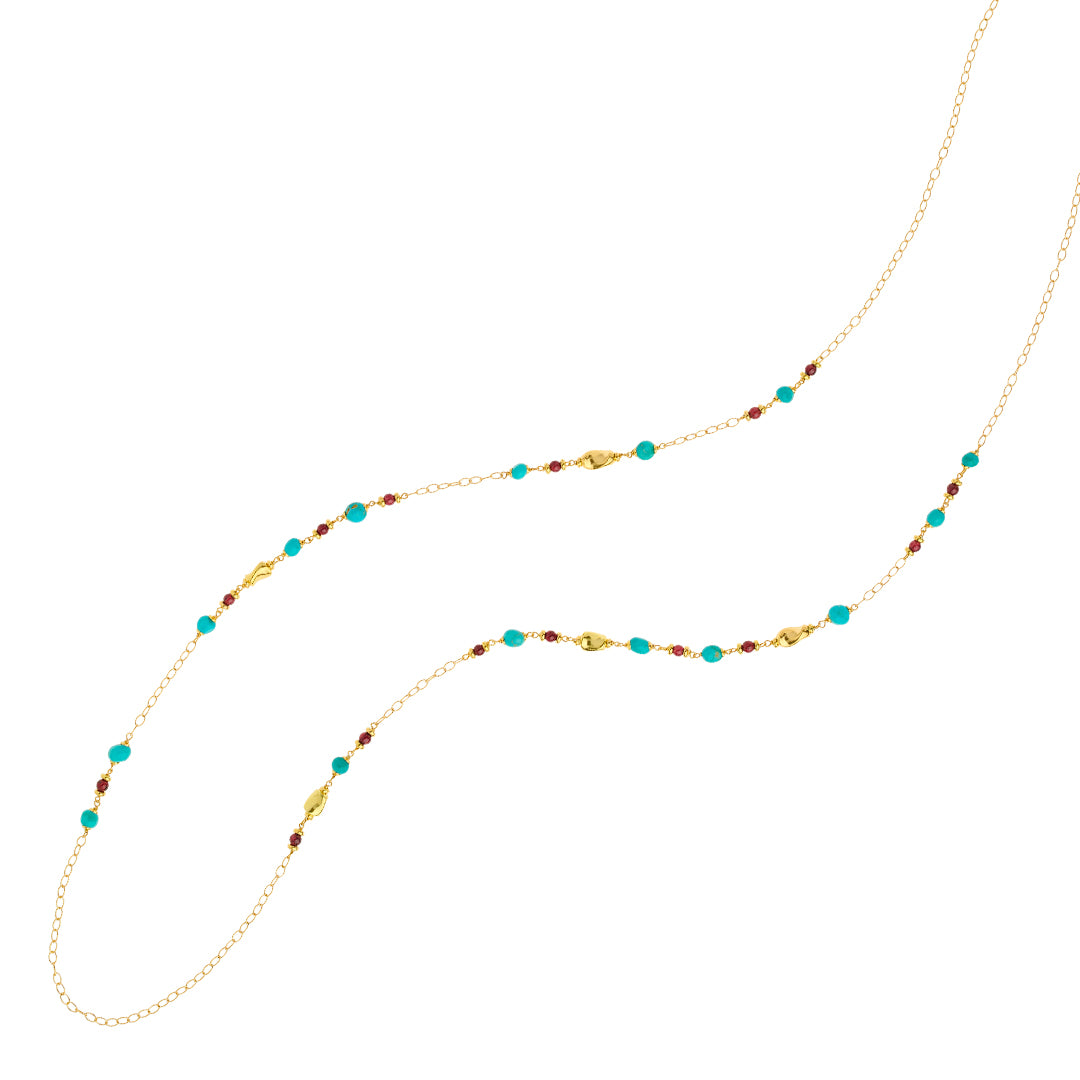 Collana Turquoise & Garnet
