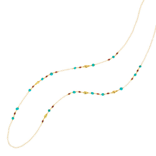 Collana Turquoise & Garnet
